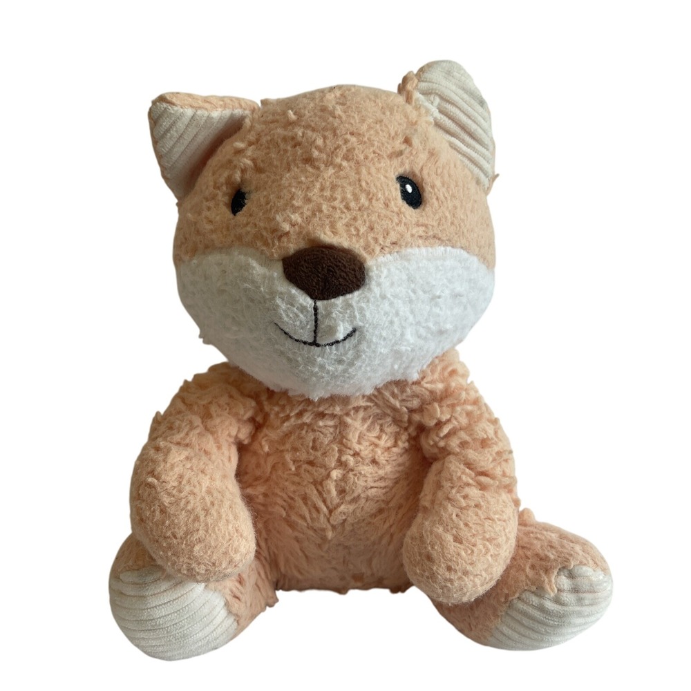 Fox Plush Stuffed Animal Corduroy Accents Soft Orange Kids‎ Toy